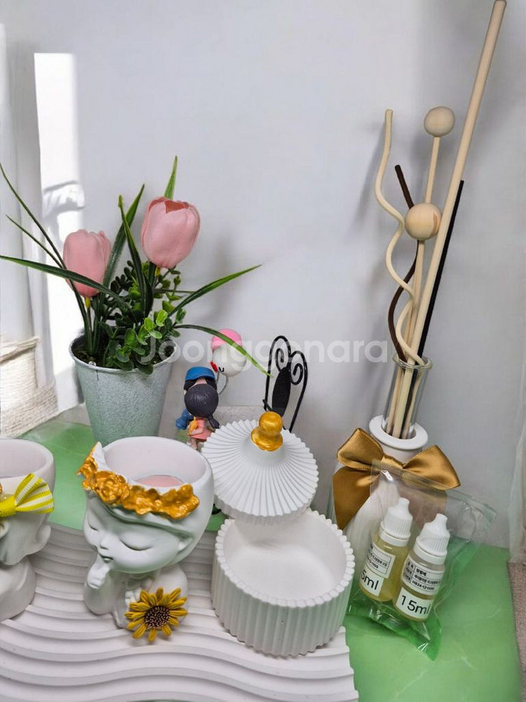 소녀2종 석고방향제 용기세트--5