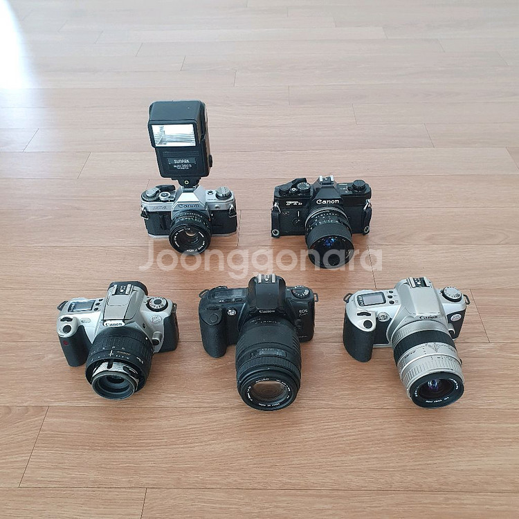 캐논 필름카메라 5대 일괄--0