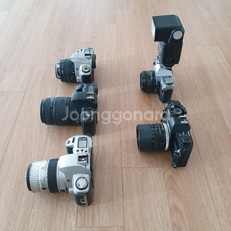 캐논 필름카메라 5대 일괄--1