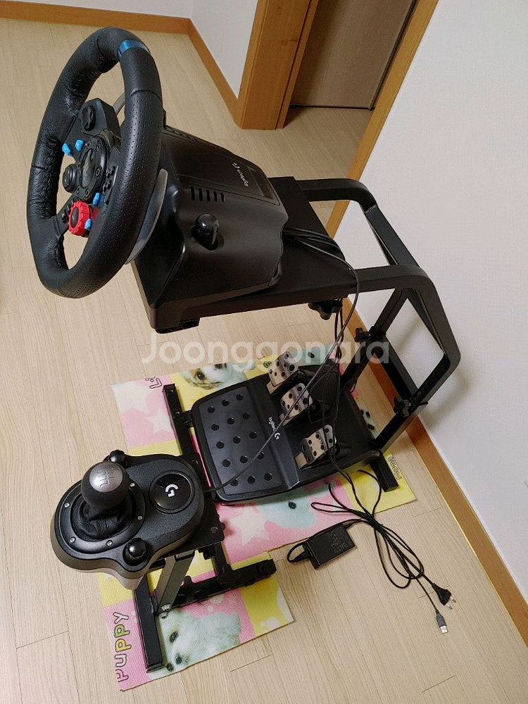 로지텍 G29 레이싱 휠 + 쉬프터 + 거치대 세트--2