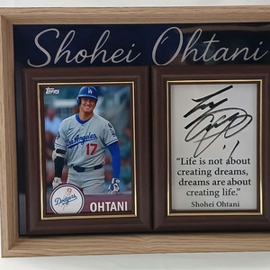 쇼헤이 오타니 명언 사인 액자 | LA 다저스 에디션
