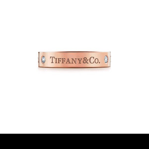 티파니 밴드링 3p 다이아 로즈골드 18k 반지