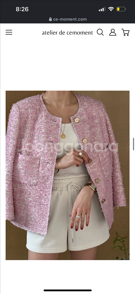 쎄모먼 Louise tweed jacket--3