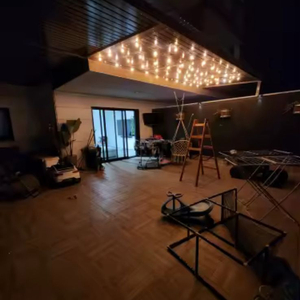 30미터 무전력 태양광 전구 조명 ( 카페 인테리어 농막)