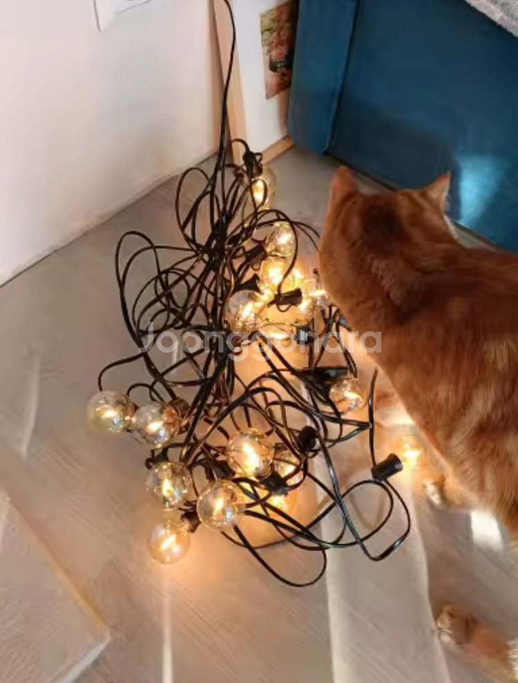 30미터 무전력 태양광 전구 조명 ( 카페 인테리어 농막)--8