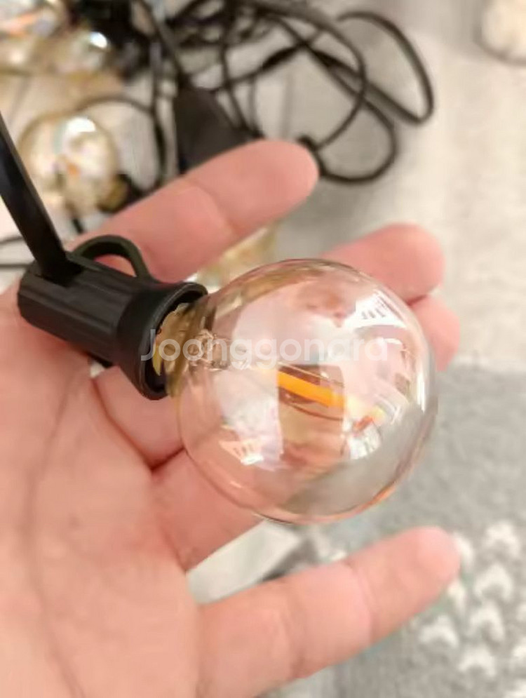 30미터 무전력 태양광 전구 조명 ( 카페 인테리어 농막)--7