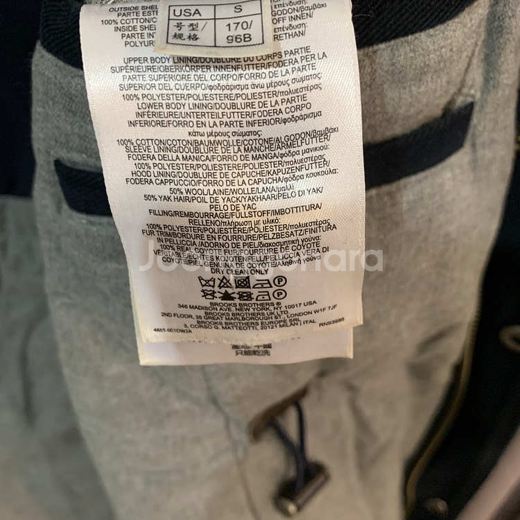 M 브룩스브라더스 후드 누빔 패딩 코트--5