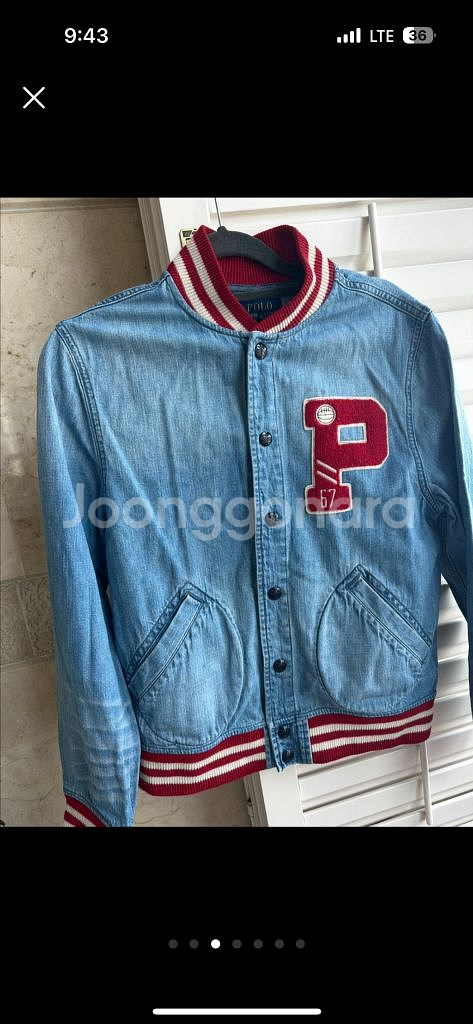 폴로 키즈 데님 베이스볼점퍼 L 14-16세 160--3