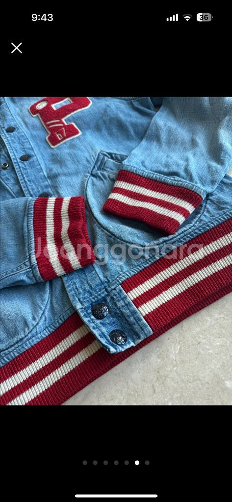 폴로 키즈 데님 베이스볼점퍼 L 14-16세 160--9