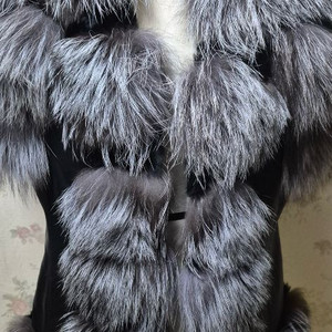 폭스 양가죽 조끼 자켓