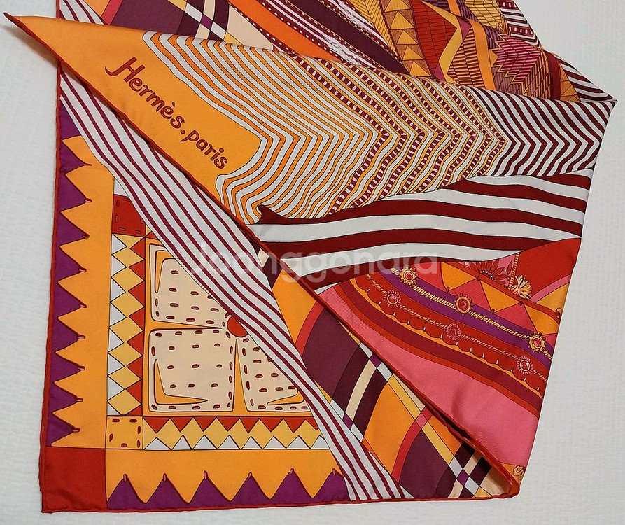 에르메스 오렌지톤 까레 90--3