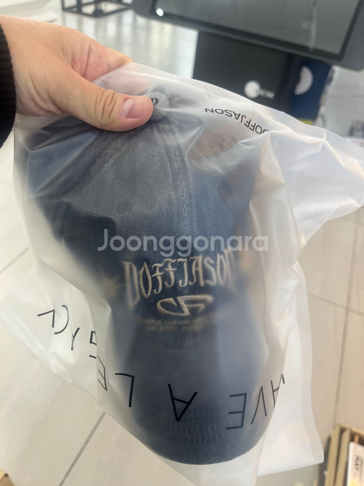 도프제이슨 빈티지 워시드 데님 볼캡 블랙 새상품--1