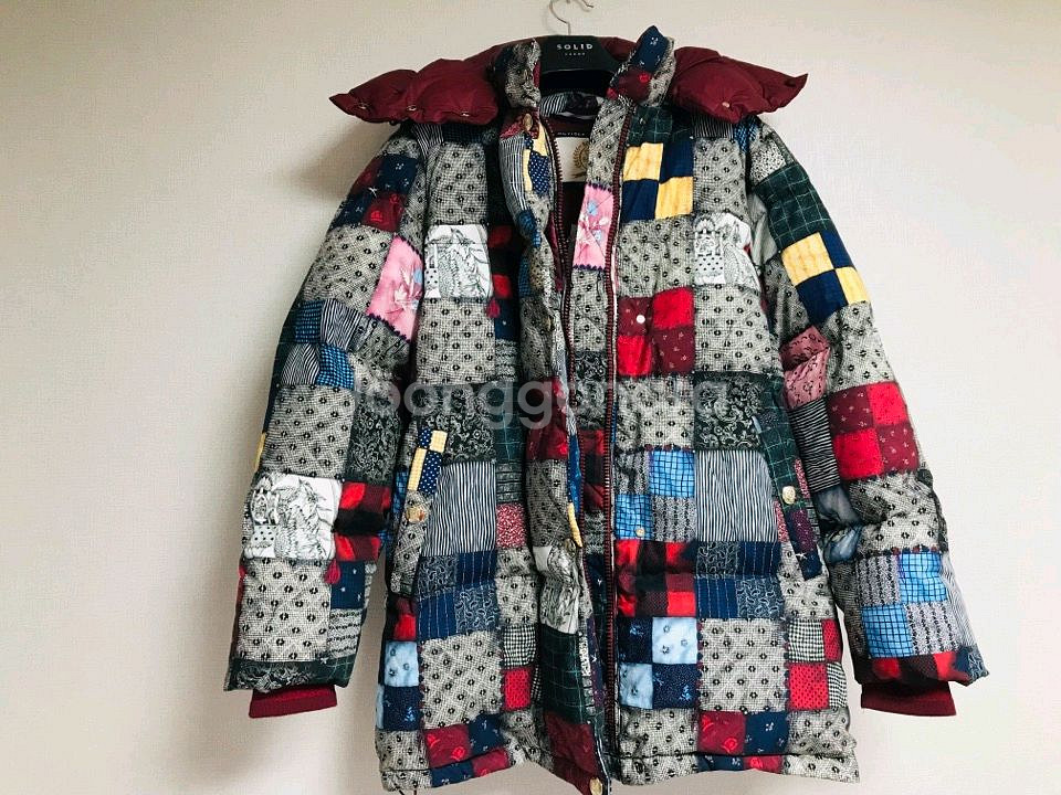 (새상품) 타미 컬렉션 장원영 타탄체크 다운 파카 패딩--1