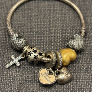 판도라 하트파베 팔찌와 참6개 일괄판매