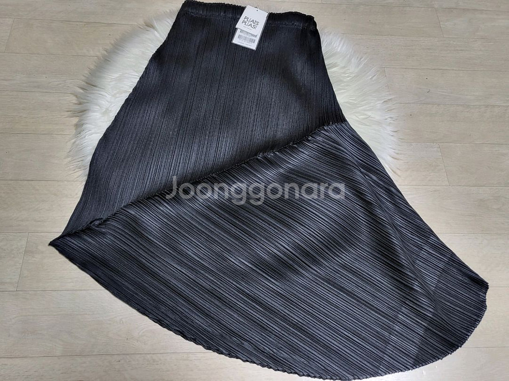플리츠플리즈 스커트 피넛 스커트 블랙 F사이즈--2