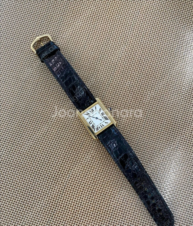 까르띠에 탱크솔로 스몰 옐로우골드--2