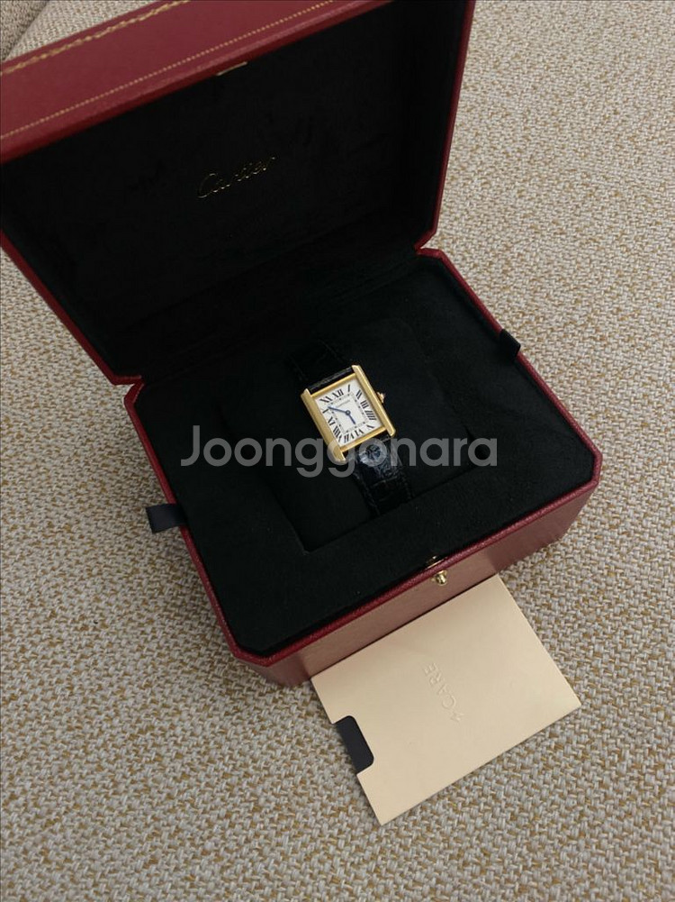 까르띠에 탱크솔로 스몰 옐로우골드--1