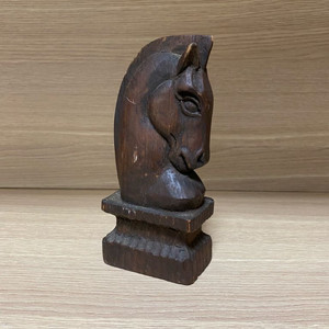 핸드메이드 유럽 원목 오브제 빈티지, 엔틱 말 조각상