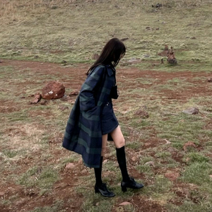 프레쉬라벨 마르니트렌치 타탄체크 롱기장