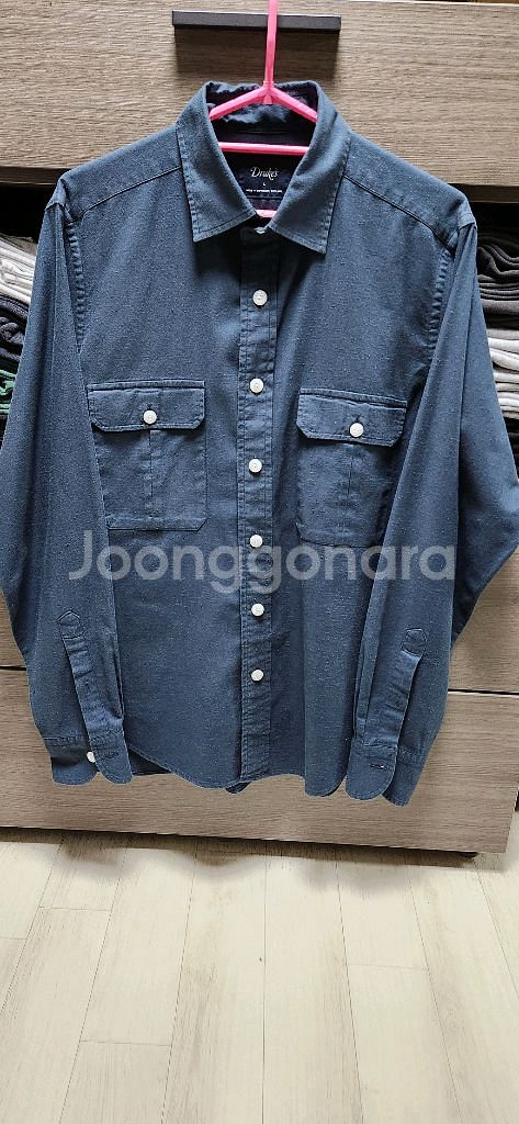 드레익스 투포켓 워크셔츠 네이비--5