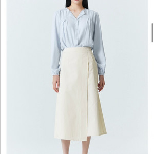 [미쏘] 라이트 블루 블라우스 S