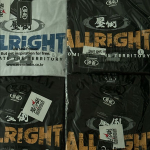 올라잇x압도 콜라보 한정판 티 압도올라잇프리덤본투윈