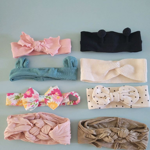 아기 유아 헤어밴드 8개 세트 신생아헤어밴드 아기헤어터