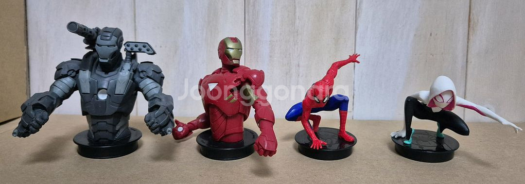 일괄 4개 아이언맨 스파이더맨 콤보 탑퍼 피규어--0