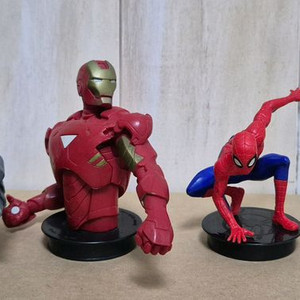일괄 4개 아이언맨 스파이더맨 콤보 탑퍼 피규어