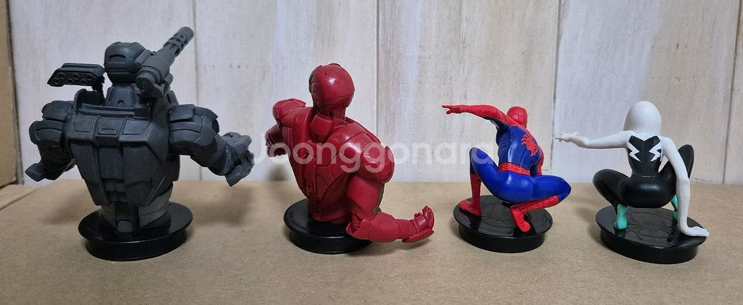 일괄 4개 아이언맨 스파이더맨 콤보 탑퍼 피규어--1