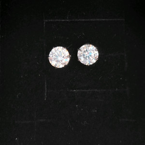 랩다이아 귀걸이 7부 14K