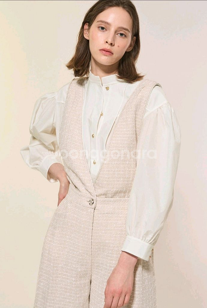 한섬 랑방 투턱 오버롤 팬츠--0