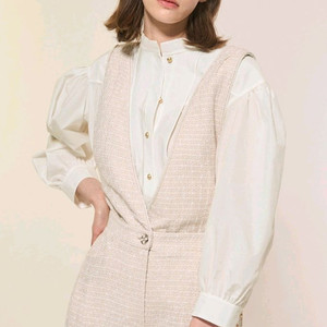 한섬 랑방 투턱 오버롤 팬츠