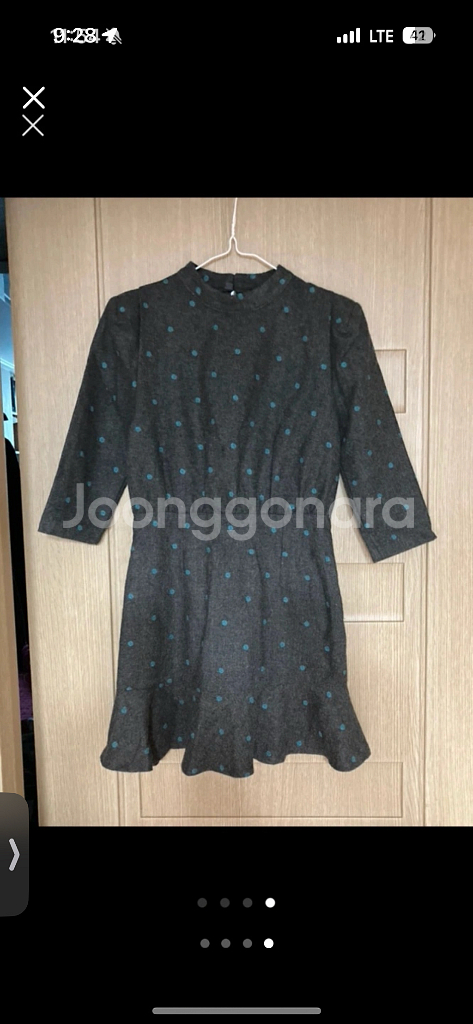 도트무늬 원피스, 연말원피스, 다홍원피스--0