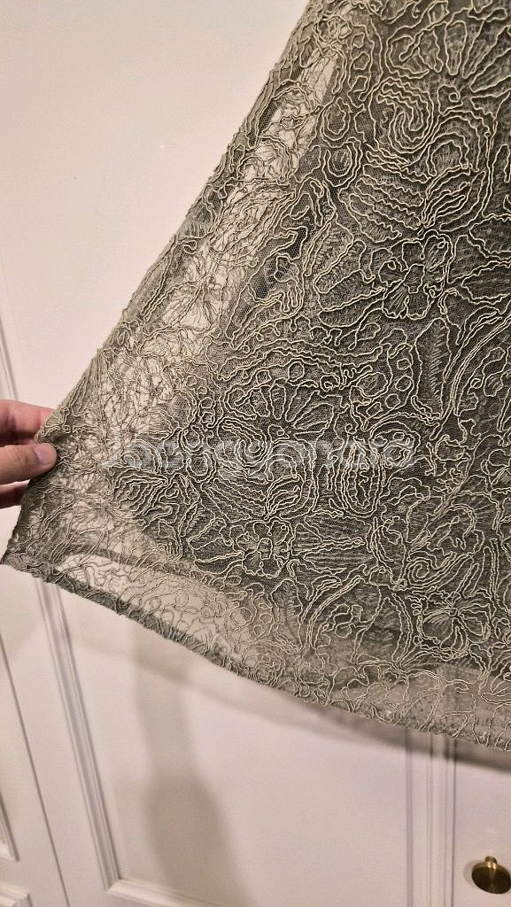 한성 랑방 레이스 자카드 플레어 스커트--7