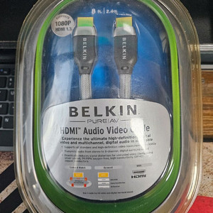 벨킨 퓨어av 실버 hdmi 케이블 2.4미터
