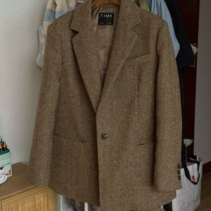 타임 모 100% 브라운 자켓 55