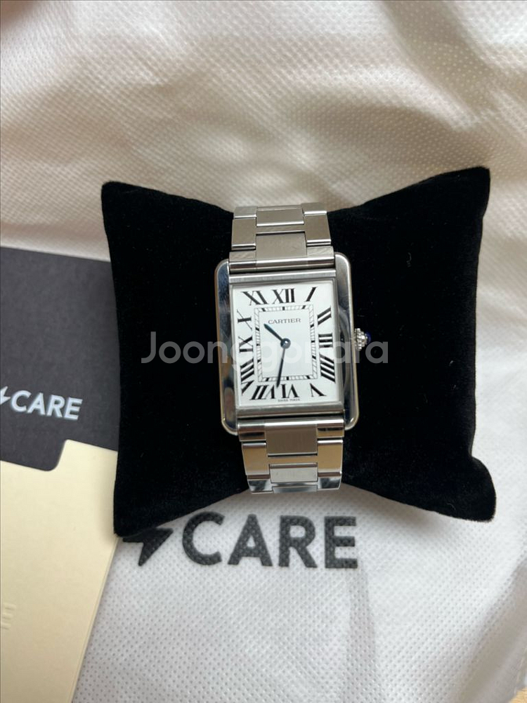 까르띠에 탱크솔로 라지 스틸 브레이슬릿--1