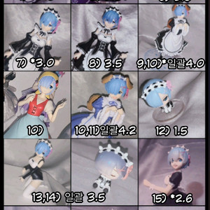 리제로 렘 람 에키드나 에밀리아 피규어 누들스토퍼 고전