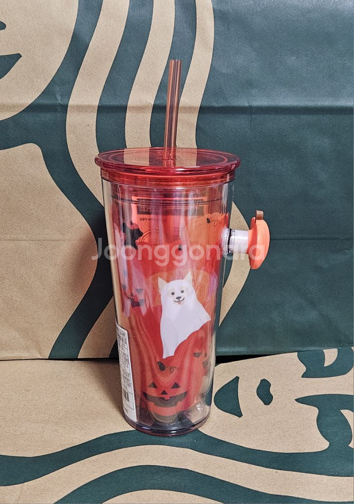 새상품S급]스타벅스 할로윈 펫코스튬 팝핸들 콜드컵--0