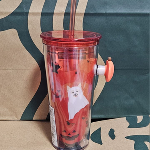 새상품S급]스타벅스 할로윈 펫코스튬 팝핸들 콜드컵