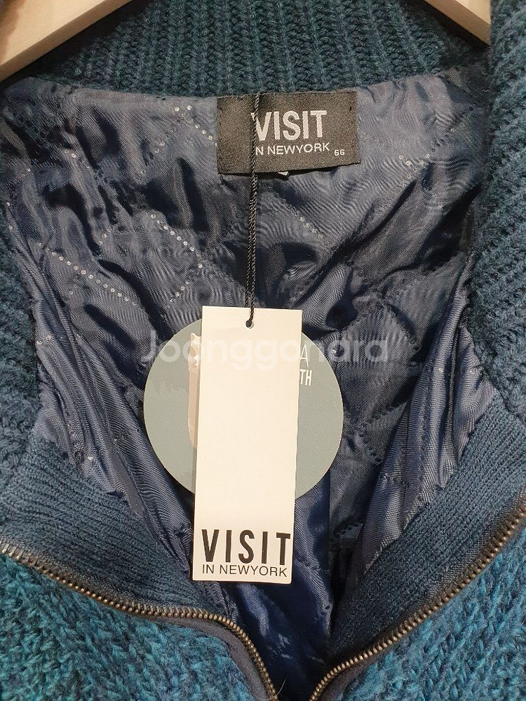 택부착 비지트인뉴욕정품 울알파카 누빔안감 롱집업66마른--1