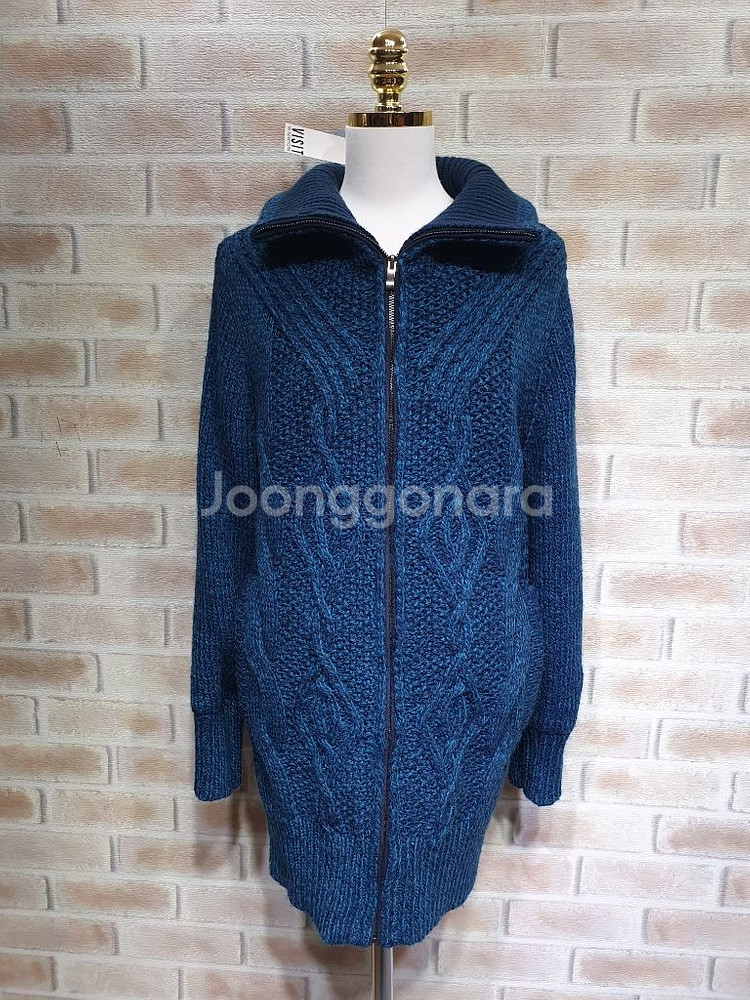 택부착 비지트인뉴욕정품 울알파카 누빔안감 롱집업66마른--5