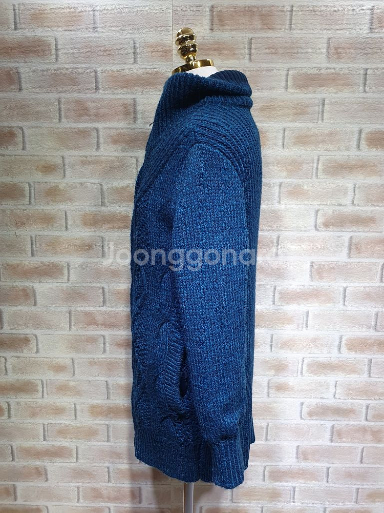 택부착 비지트인뉴욕정품 울알파카 누빔안감 롱집업66마른--8