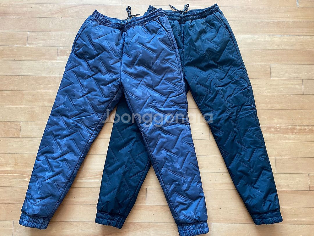 겨울용 패딩누빔 방한방풍바지 (발목밴딩)--9