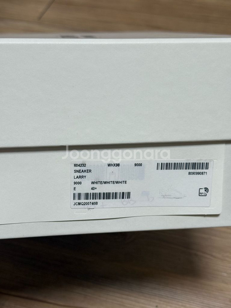 알렉산더 맥퀸 클리어솔 화이트 새상품 40.5사이즈--4