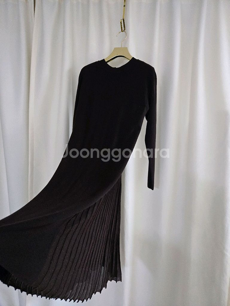 SJSJ 플리츠 니트 롱 원피스--1