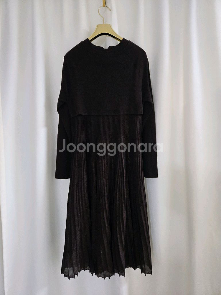 SJSJ 플리츠 니트 롱 원피스--5