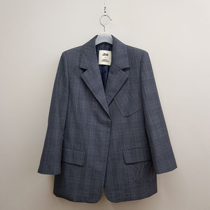 럭키슈에뜨 2020 체크 테일러드 자수 자켓 36사이즈