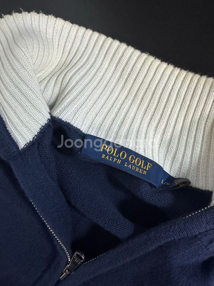 여성 폴로 랄프로렌 골프 귀여운 네이비 니트집업 L--2